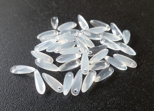 Jazýčky BÍLÉ, 10x3 mm - 60 ks — foto 1