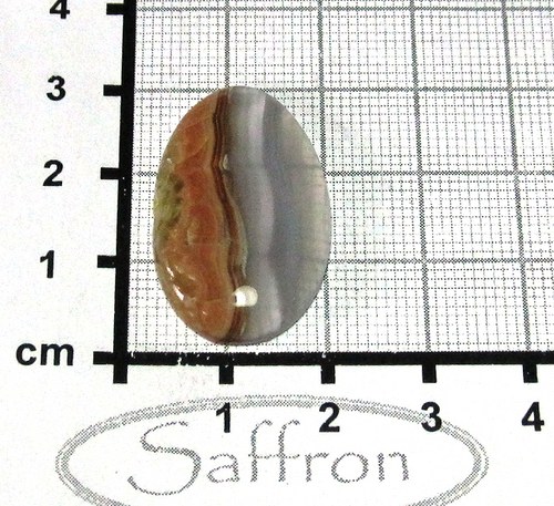 Modrý chalcedon s achátemkabošon č.04 — foto 1