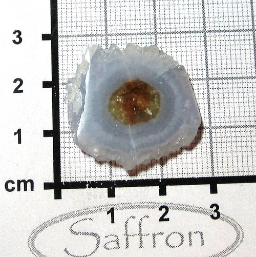 R Modrý chalcedon - řez krápníkem č.2 — foto 1