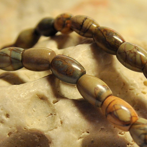 Jaspis picasso soudek 9x6 mm — foto 1