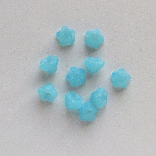 Květy modré, 8x6mm, 10ks — foto 1