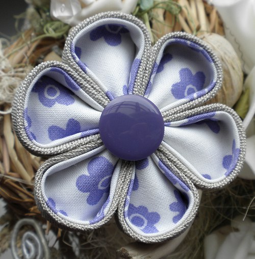 Fialková kanzashi — foto 1