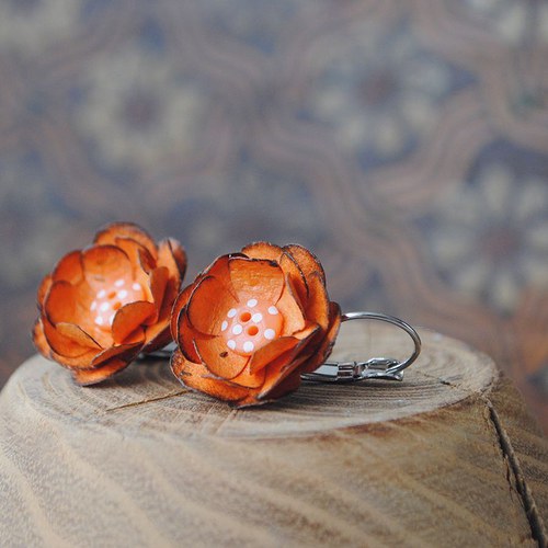 Náušnice Paper Orange — foto 1