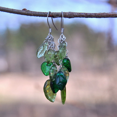 Fairy forest: Pro dryádu - jarní náušnice — foto 1
