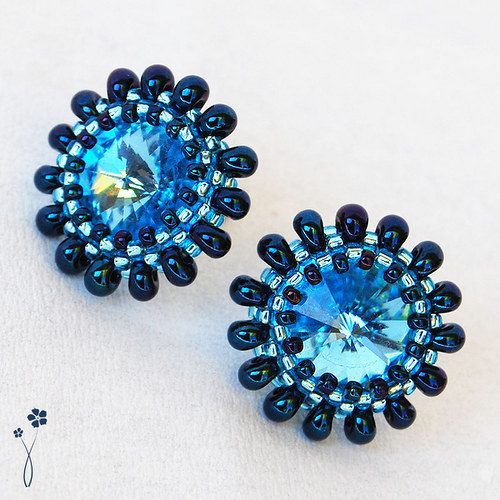 IRIS náušnice Swarovski — foto 1