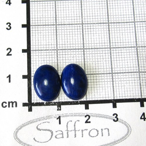 Lapis lazuli, kabošonky, pár č.7 — foto 1