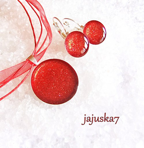 Sparkle SADA kulatá *ČERVENÁ* — foto 1