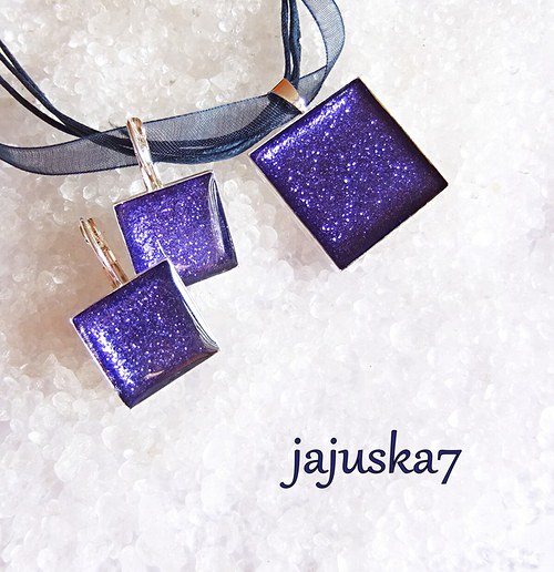 Sparkle SADA čtvercová *MODROFIALOVÁ* — foto 1