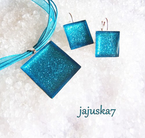 Sparkle SADA čtvercová *TYRKYSOVÁ* — foto 1