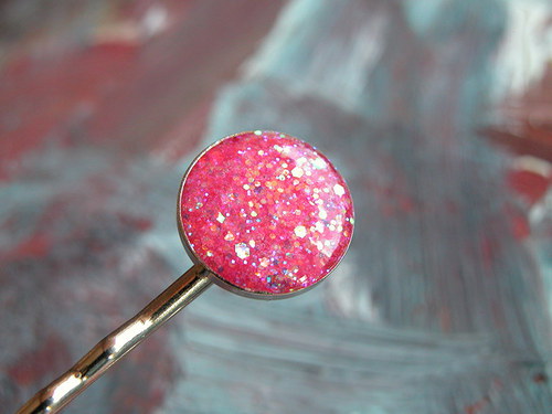Pink třpytivka do vlasů — foto 1