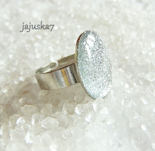 Sparkle prstýnek oválný *STŘÍBRNÁ* — foto 1