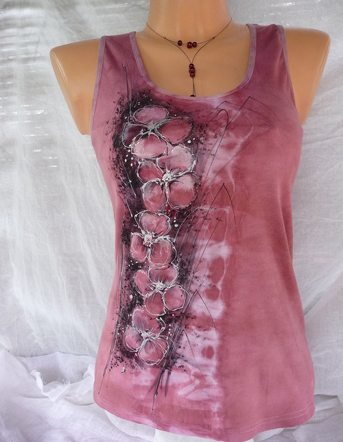 Dámské tílko s květy(L-XL) — foto 1
