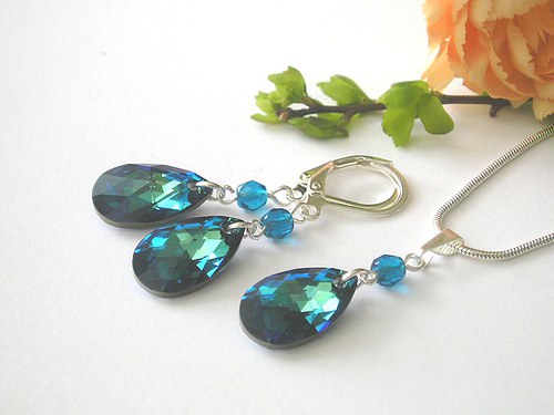 Swarovski sada kapky Bermuda Blue — foto 1