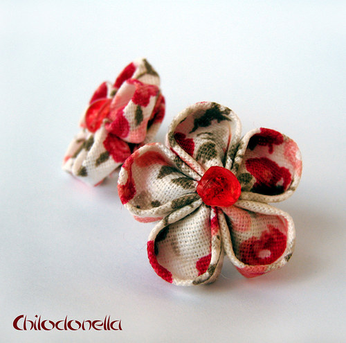 Kanzashi Rōzu - náušnice — foto 1