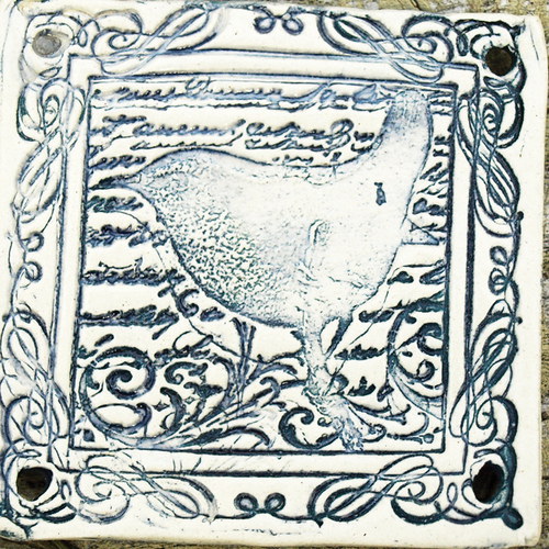 Vintage cedulka-motiv ptáček — foto 1