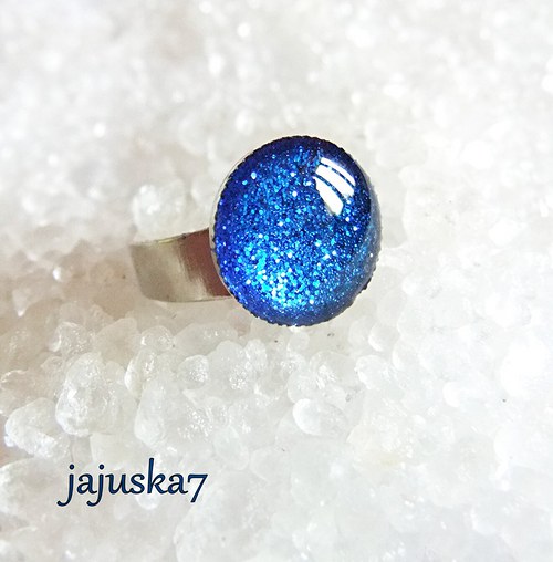 Sparkle prstýnek kulatý 12 mm *MODRÁ* — foto 1