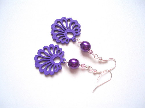 Fialové dřevěné — foto 1