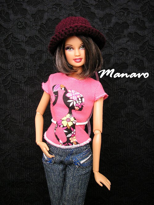 SLEVA 50% Vínový klobouk pro Barbie — foto 1