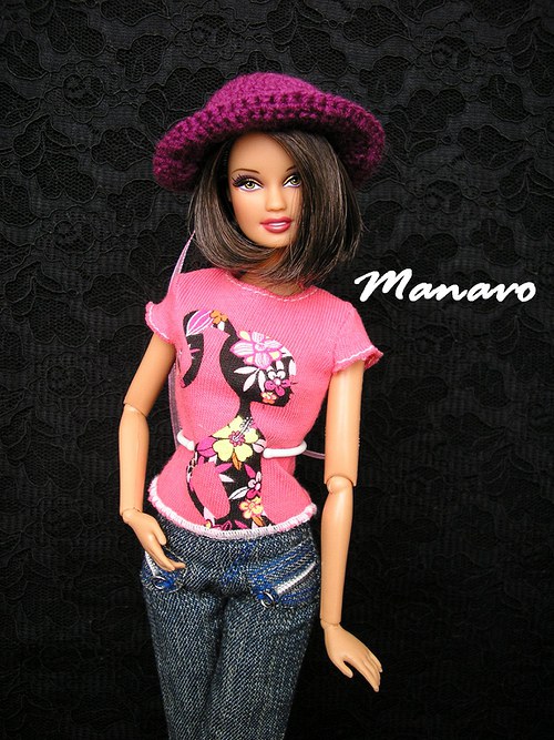 Fialový klobouk pro Barbie — foto 1