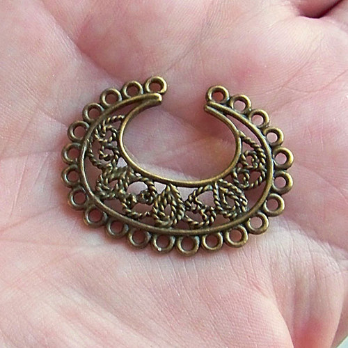Konektor (ramínko)/ bronz/ 37x29mm/ 1ks