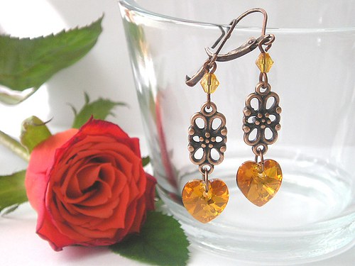 Swarovski náušnice Topaz AB..SLEVA — foto 1