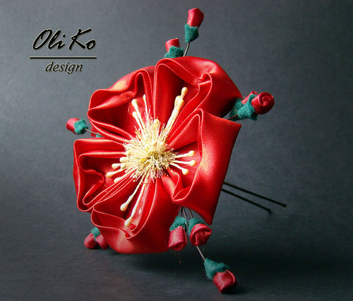 Spona kanzashi — foto 1