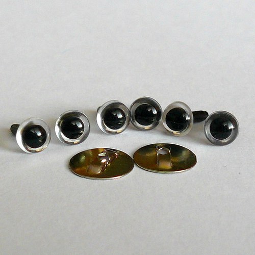 Plastové očička - čirá, 4,5 mm — foto 1