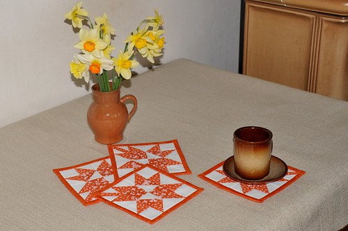 Oranžové pod hrníček — foto 1