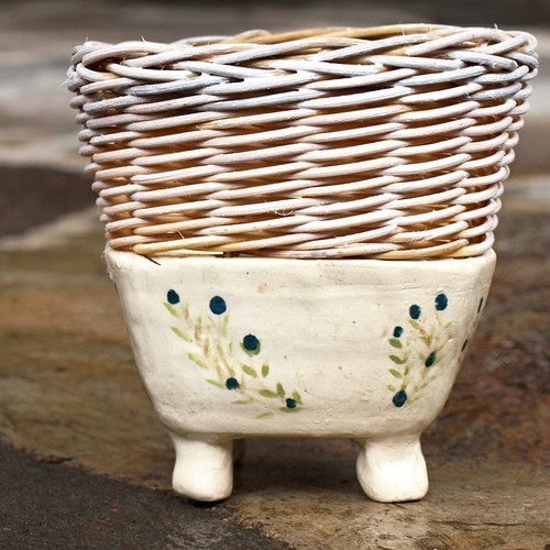 Fine rustic decoration modré kvítky — foto 1