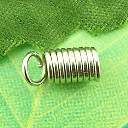 Koncovka na kůži/ ant. stříbro/ 5x10mm/ 10ks
