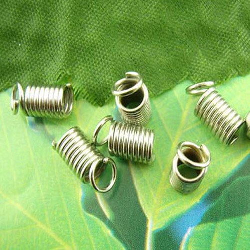 Koncovka na kůži/ ant. stříbro/ 5x10mm/ 150ks