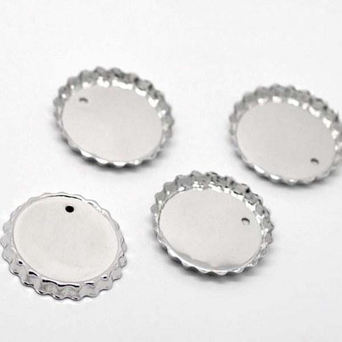 Lůžko kruh víčko/ platina/ 30mm/ na 26mm/ 1ks