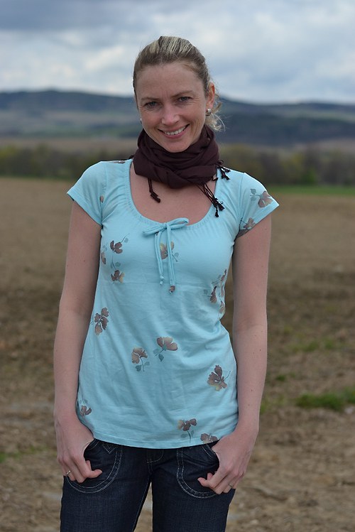 Tyrkysové tričko — foto 1