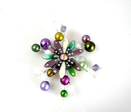 Brož :" Violet with green " — foto 1