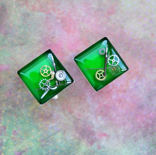 Manžetové knoflíčky /green/ — foto 1