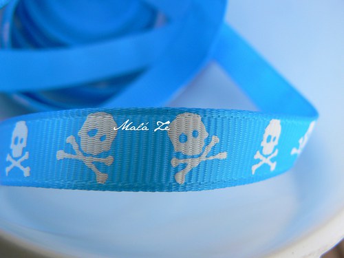 Stuha "skull in blue" — foto 1