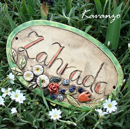 Zahrada - keramická cedulka II — foto 1