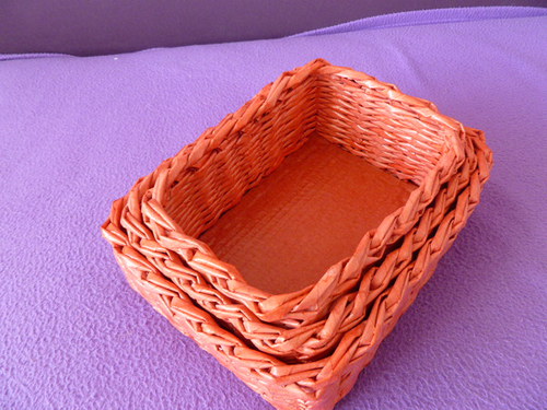 Červené košíky do kuchyně - set 3 ks — foto 1