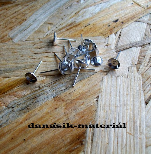 STŘÍBRNÉ PUZETY S "MISTIČKOU" - 12x6 mm - 20 ks