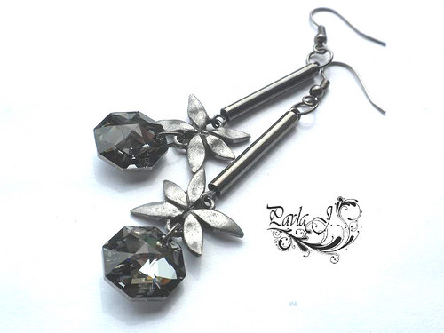 Octagonal Silver Night - swarovski — foto 1