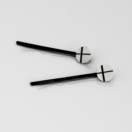 Spona CROSS bílá 2ks — foto 1