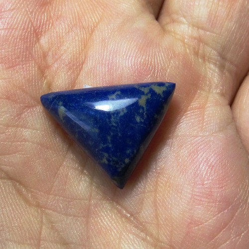 Lapis lazuli, extra modrý přírodní; kabošon č.3 — foto 1