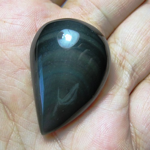 Duhový obsidián , kabošon č.1 — foto 1