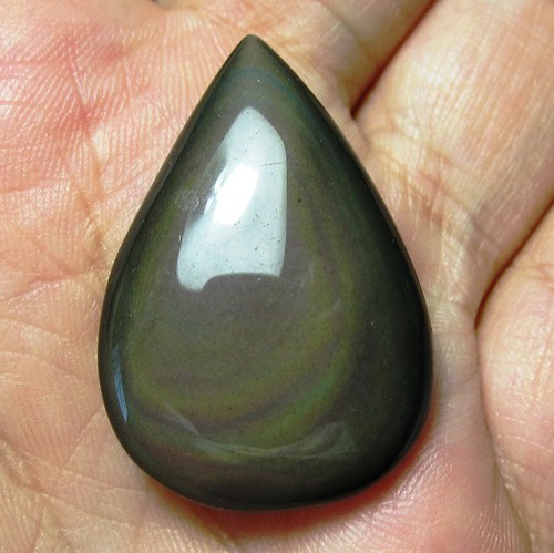 Duhový obsidián , kabošon č.4 — foto 1