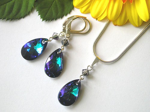 Swarovski kapky Heliotrope.. — foto 1