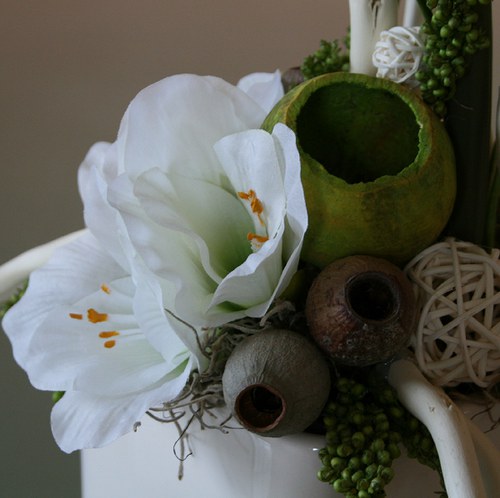 Celoroční dekorace s bílým Amarylisem — foto 1
