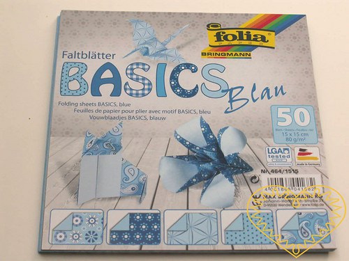 Modré papíry na origami a další výtvarné techniky