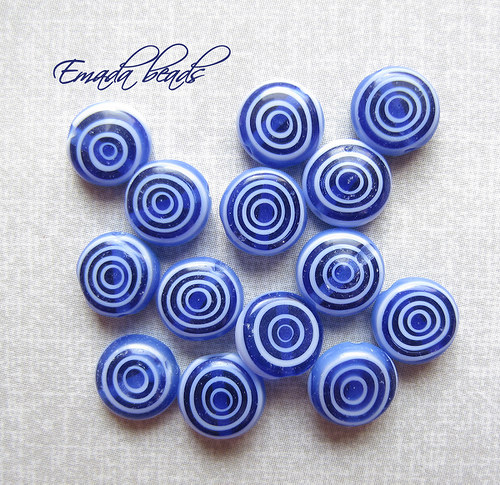 Millefiori, kružnice modrá, 0,8 cm — foto 1
