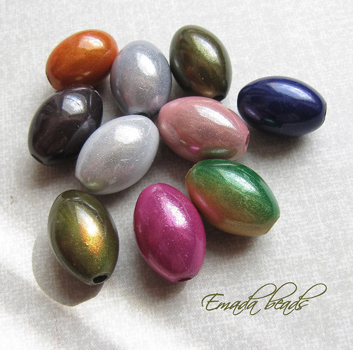 Resin korále, mix s leskem — foto 1