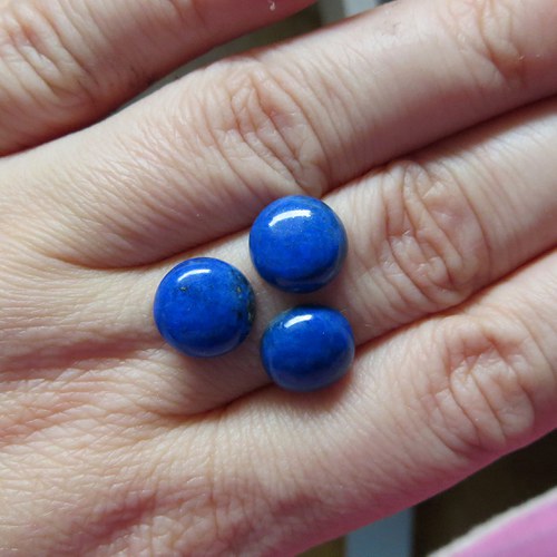Lapis lazuli, kabošonek 1cm — foto 1